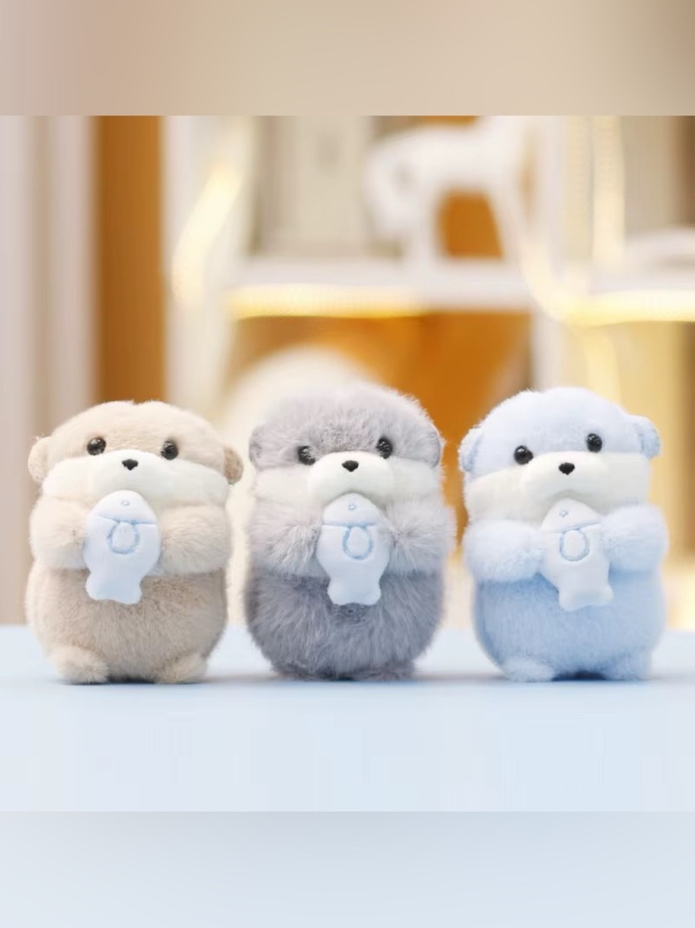 Plush Otter Bag Charm/Keychain - Brand New - Choice of Color